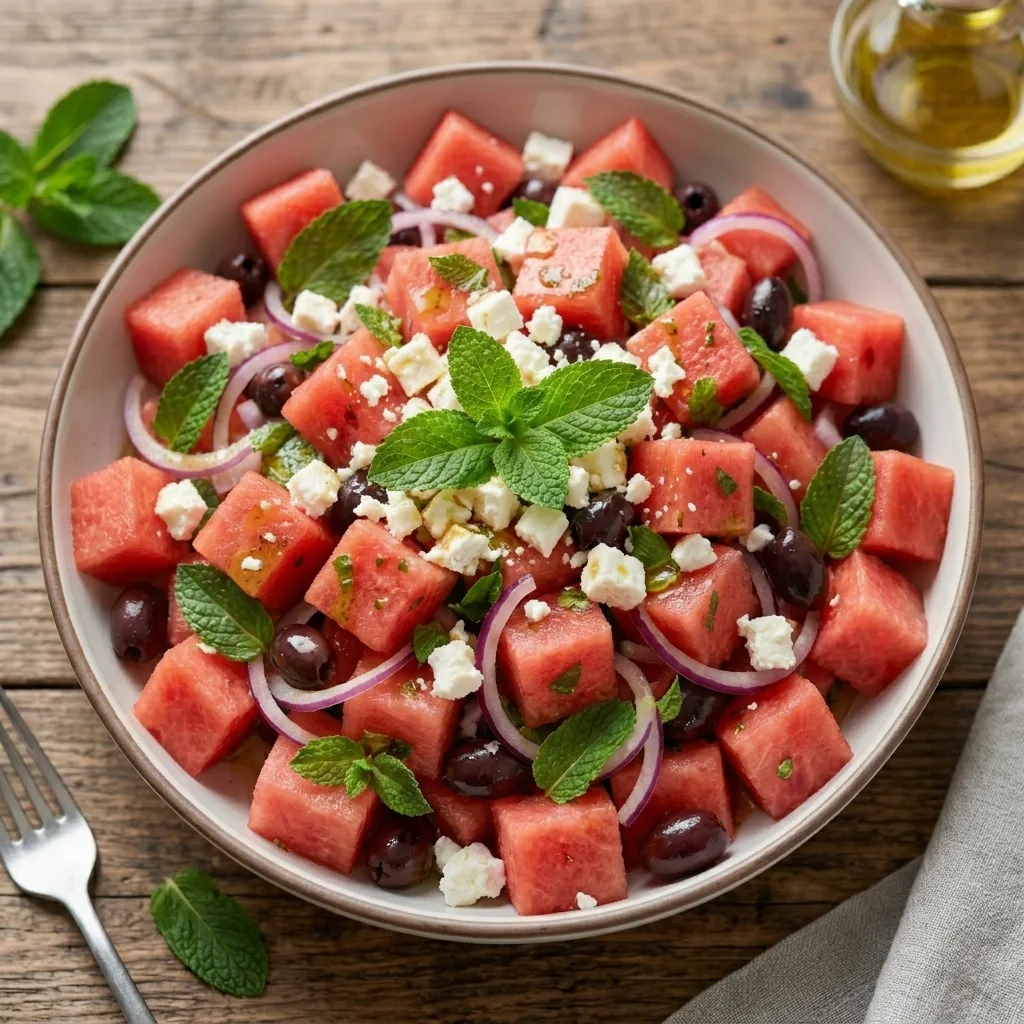 Wassermelone Feta Salat mit Minze 2 5Generate featured image without … 202605261357