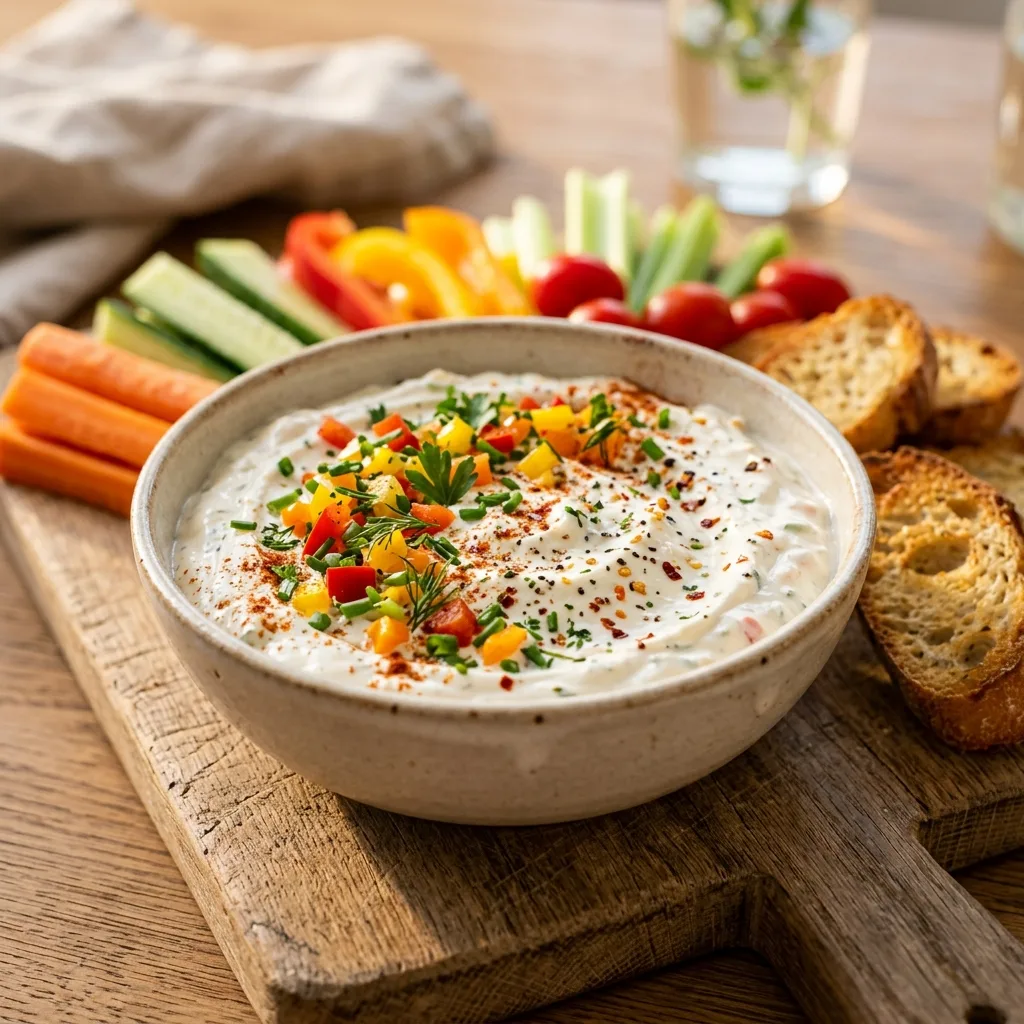 Creamy party dip in bowl 202605071522