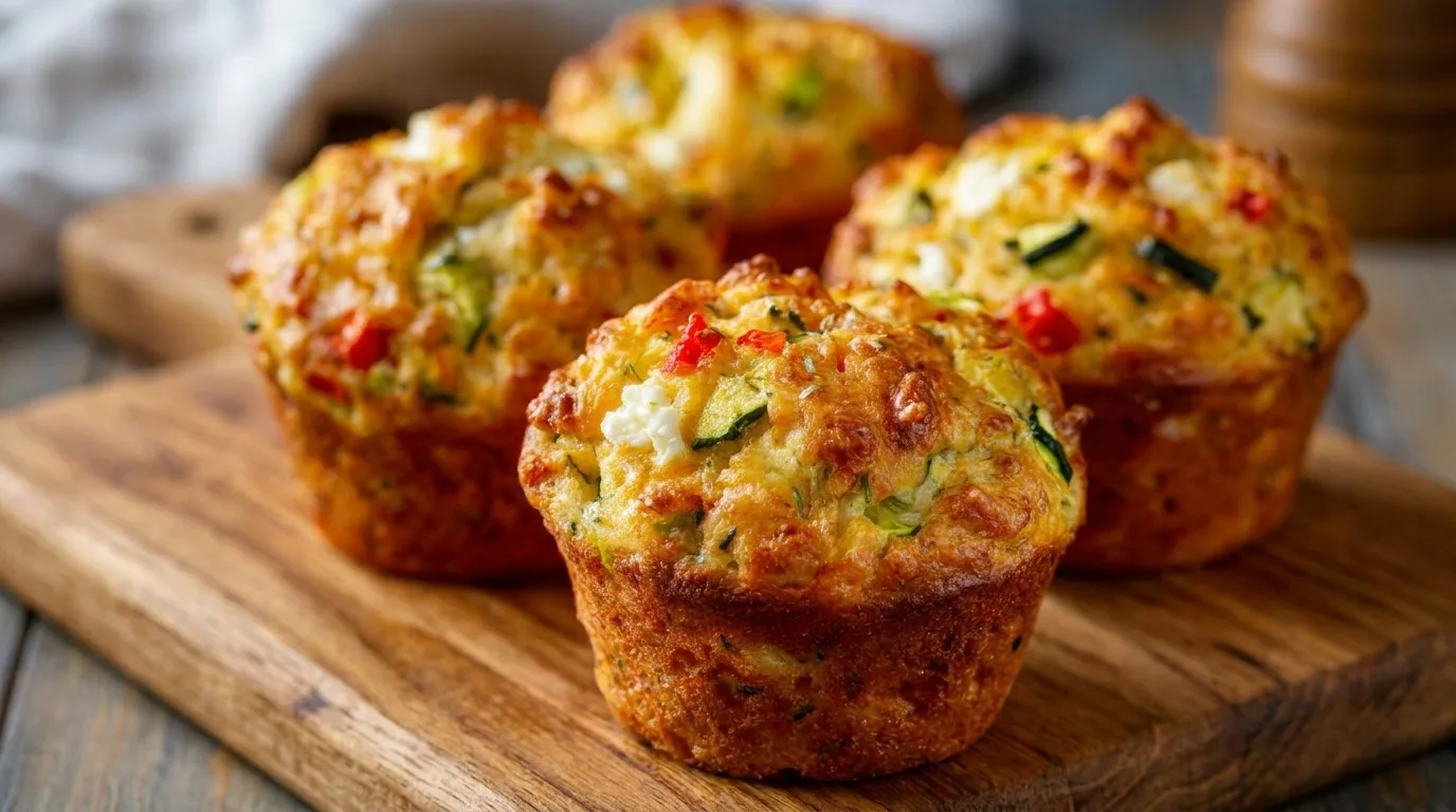 Herzhafte Muffins mit Feta – einfach, saftig und vollgepackt mit Gemüse