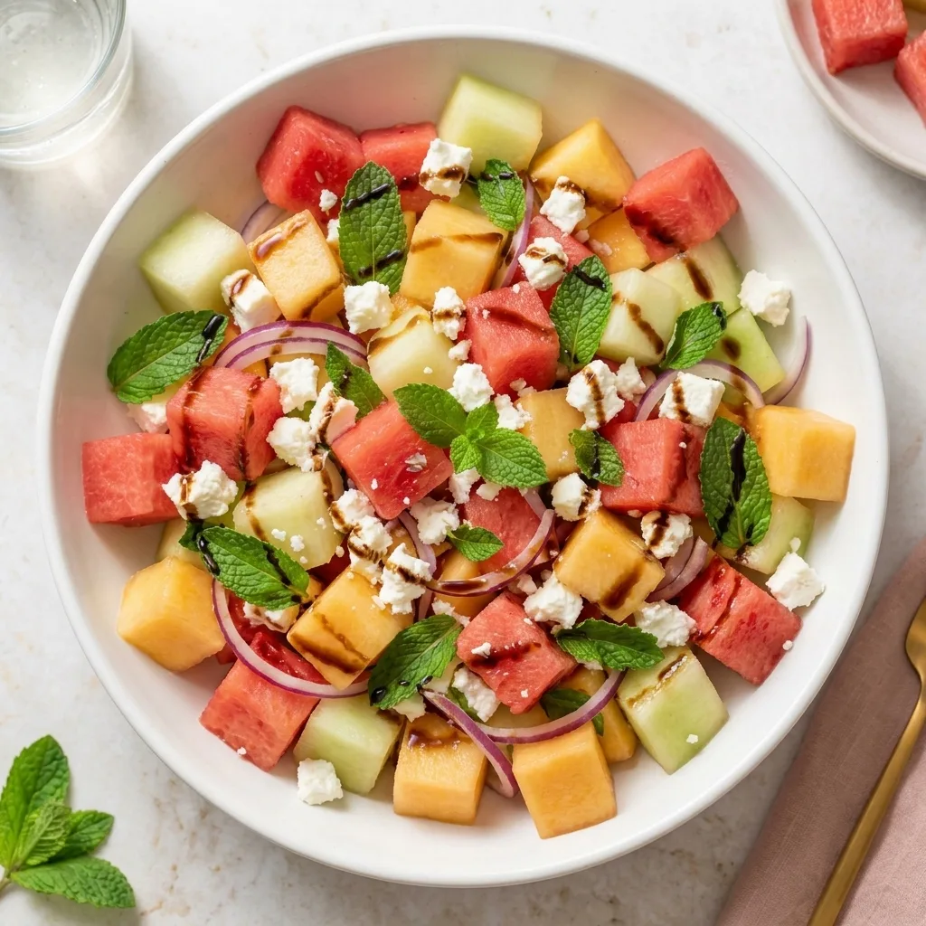 Melonen Feta Salat als Grillbeilage 2 Generate featured image without … 202605271955