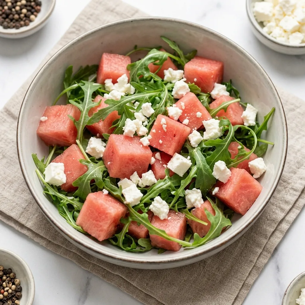 Melonen Feta Salat mit Rucola 2 Generate featured image without … 202605272018