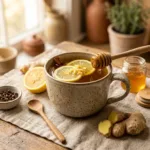 Mug of ginger lemon tea 202605042351