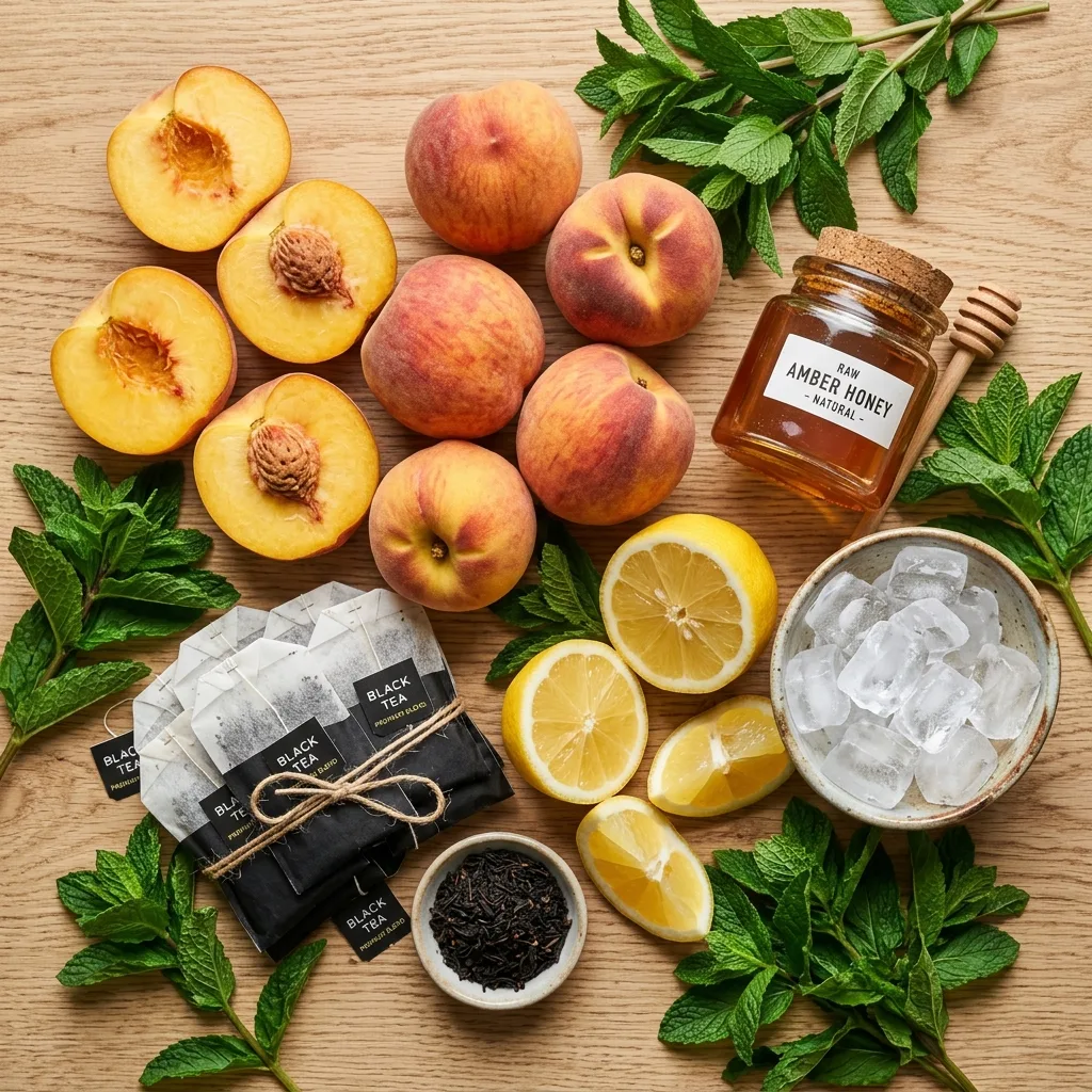 Peach iced tea raw ingredients 202605041903
