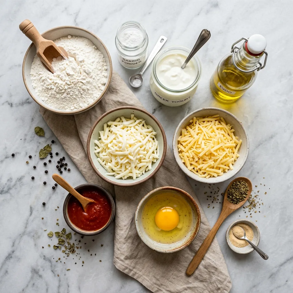 Pizza balls ingredients flat lay 202605062116