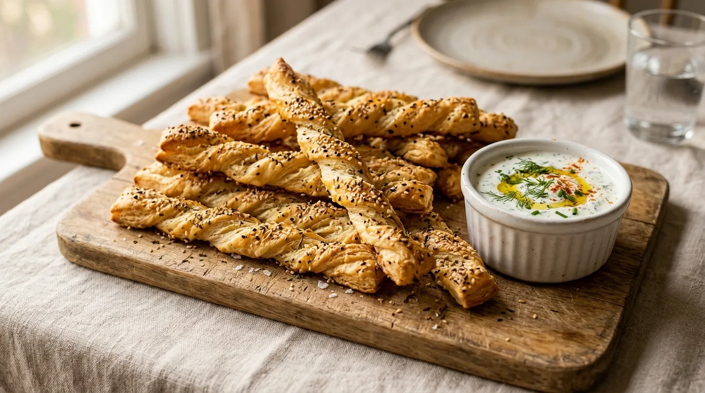 Puff pastry sticks with dipping 202605062147