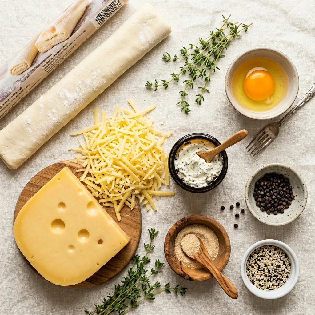 Raw ingredients for cheesy puff 202605062151